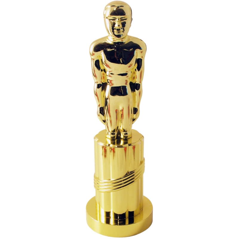 Statuette en plastique dorée pour Halloween et Carnaval