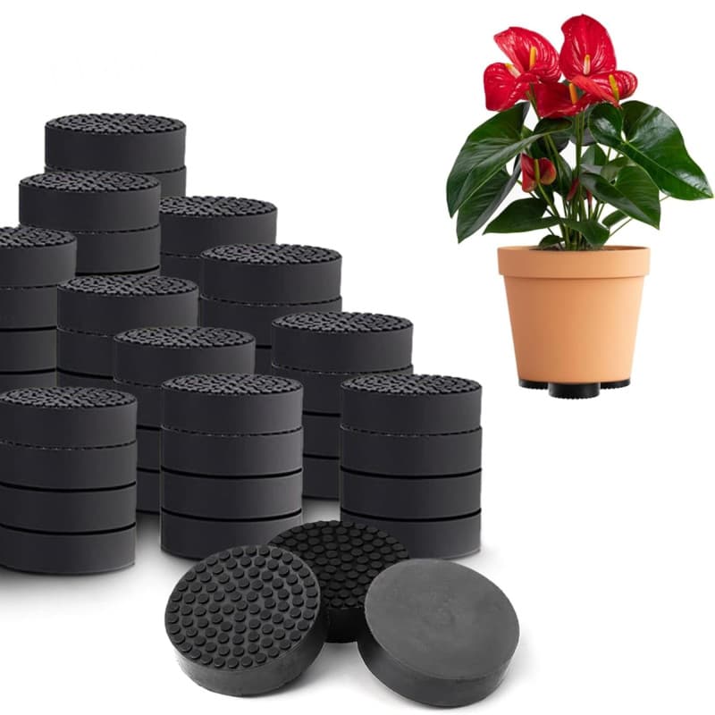 Mario10 Lot de 24 Pieds Antidérapants pour Pots de Fleurs en Caoutchouc