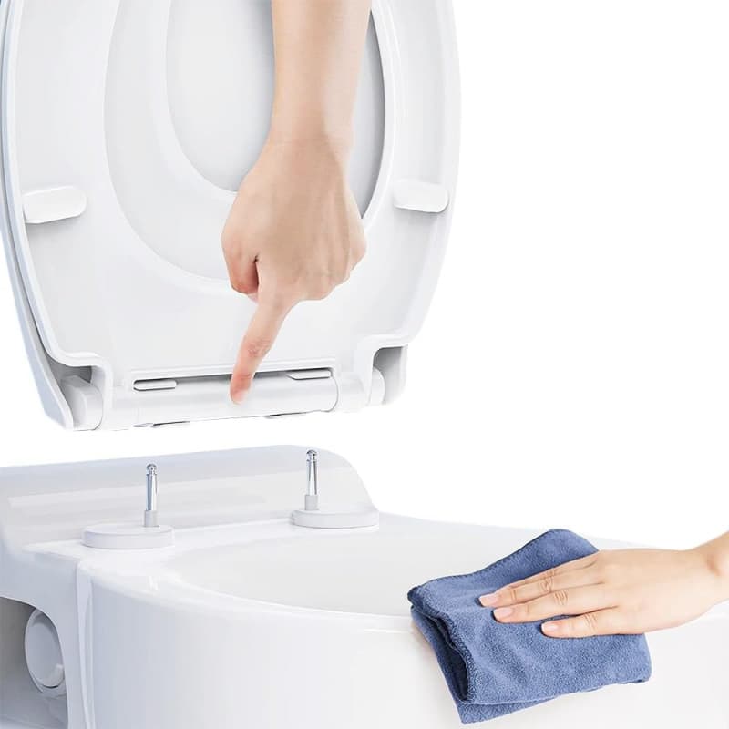 Abattant WC RAM ONLINE à Relâchement Rapide en ABS Blanc