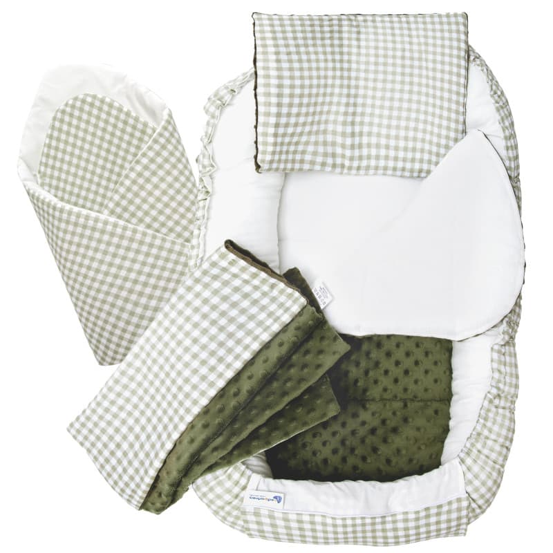Réducteur de Lit Bébé Cocon 100% Coton Minky - 5 Éléments Confort