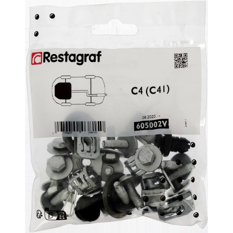 Kit de Fixations Complet pour Carénage Sous Moteur C4 (C41) - Restagraf
