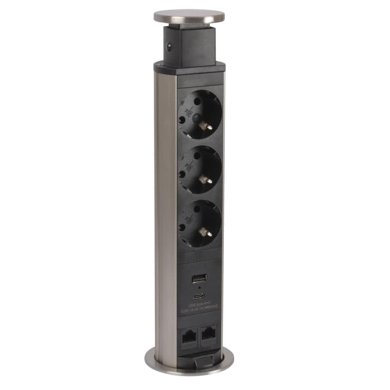 Prise Encastrable Incara Tower 60 avec USB et RJ45 - Legrand
