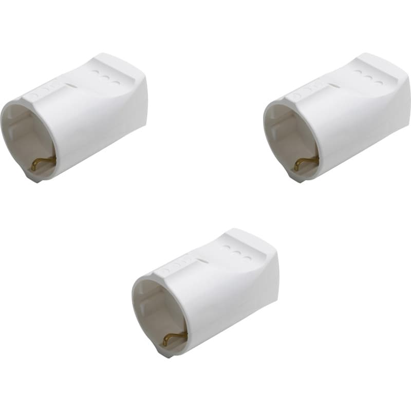 Embrayage Schuko Meister avec Protection - 3 Pièces - Blanc