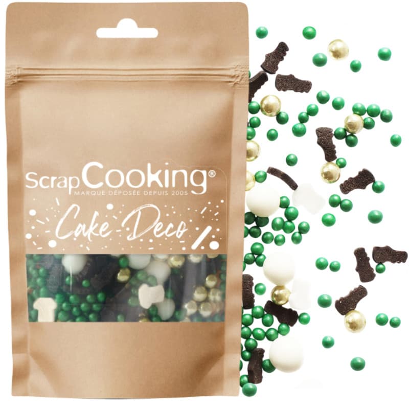 Sprinkles Football Comestibles 50g - Décoration Sucrée pour Gâteaux et Cupcakes