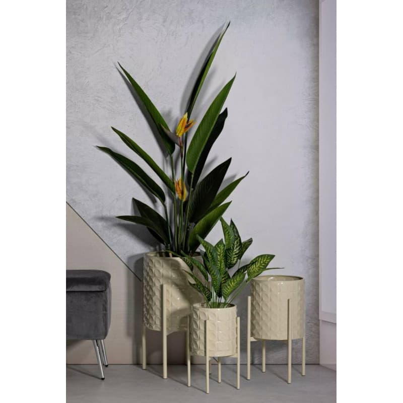 Lot de 3 Porte-vases Buller en Crème - Accessoire de Décoration Élégant