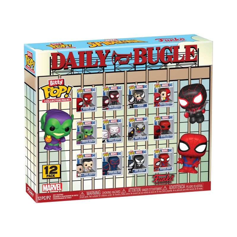 Lot de 12 Figurines Miniatures Funko Bitty Pop! Marvel - Spider-Man et Amis