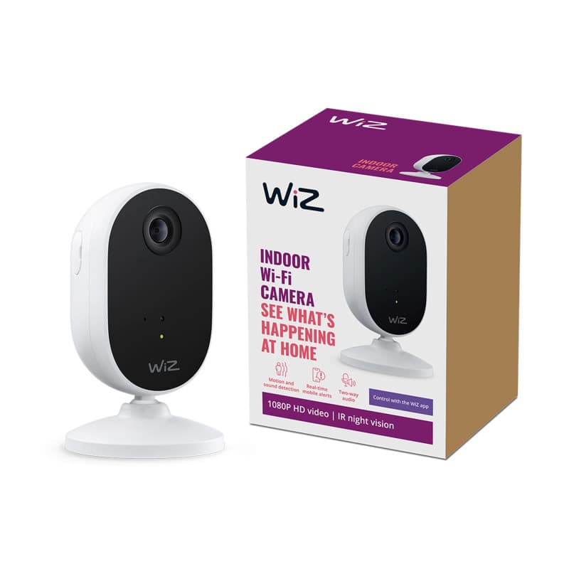 Caméra Wi-Fi Intérieure HD WiZ avec Détection de Mouvement et Vision Nocturne