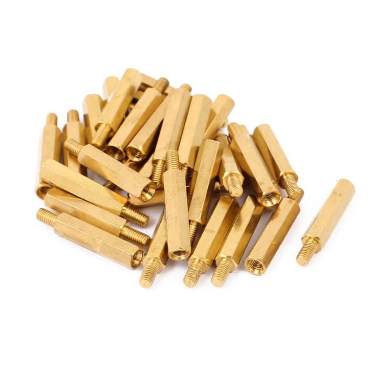 Lot de 30 entretoises hexagonales en laiton M3 x 20 mm pour circuits imprimés