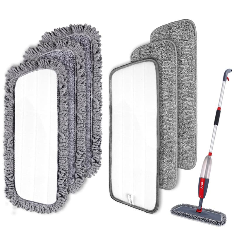 Lot de 6 Housses de Nettoyage en Microfibre pour Serpillière