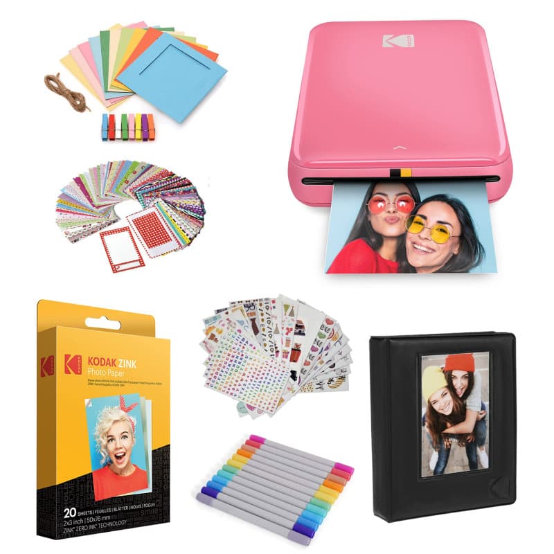 Imprimante photo mobile KODAK Step - Rose, Pack cadeau 2x3