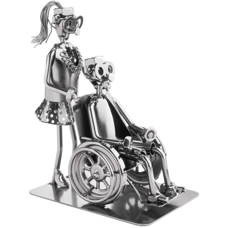 Figurine Infirmière en Métal BRUBAKER - Décoration Artisanale pour Bureau et Maison
