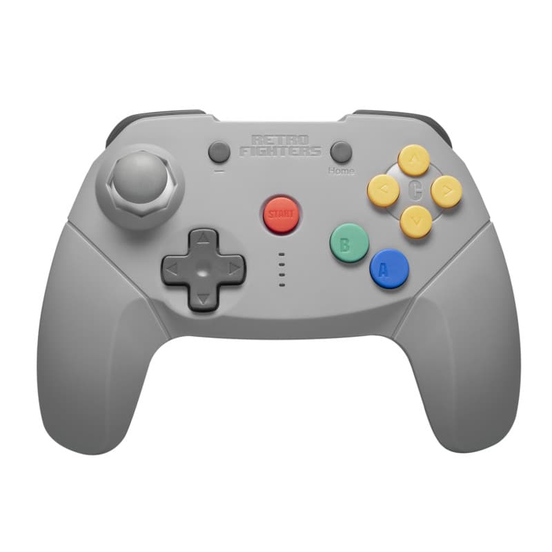 Manette Sans Fil Retro Fighters Brawler64 pour Nintendo Switch - Edition NSO Grise