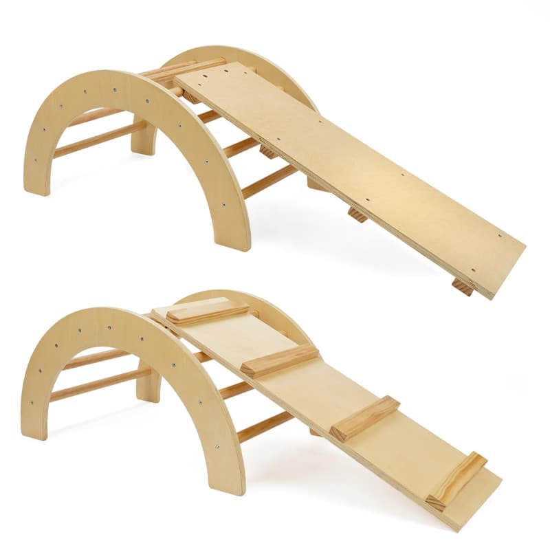 509 Crew Zoo Arche d'Escalade 2 en 1 avec Toboggan - Aire de Jeu Intérieure et Extérieure