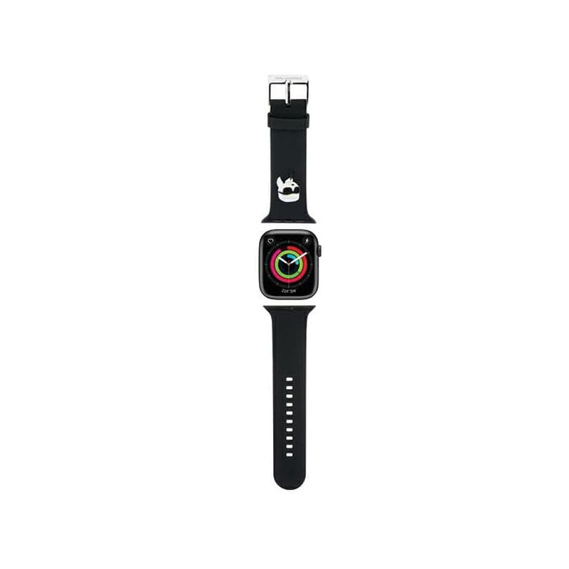 Bracelet en Caoutchouc Noir Karl Lagerfeld pour Apple Watch 38/40/41 mm