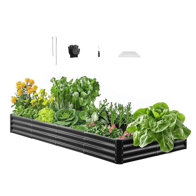 VEVOR Potager Surélevé en Métal 240x120 cm pour Jardinage