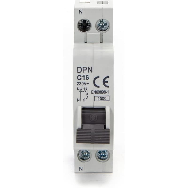 Disjoncteur Automatique Miniature 1P+N 16A Courbe C - Protection Électrique Fiable