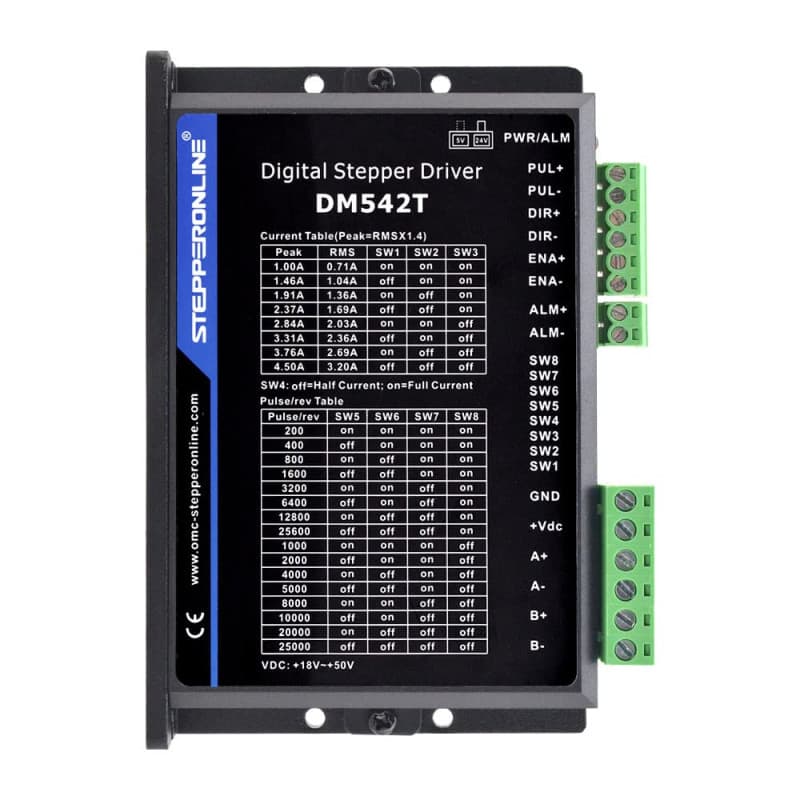 Pilote de moteur pas à pas DM542T 1.0-4.2A pour Nema 17, 23, 24 - STEPPERONLINE