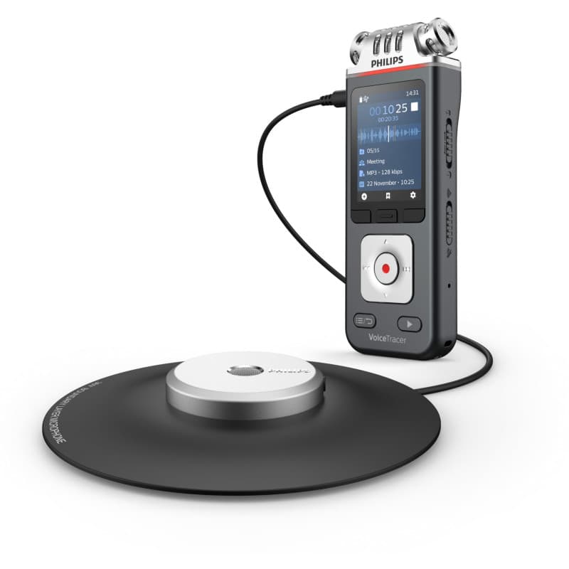 Enregistreur Philips VoiceTracer DVT8115 avec Microphone 360° et 8Go de Stockage