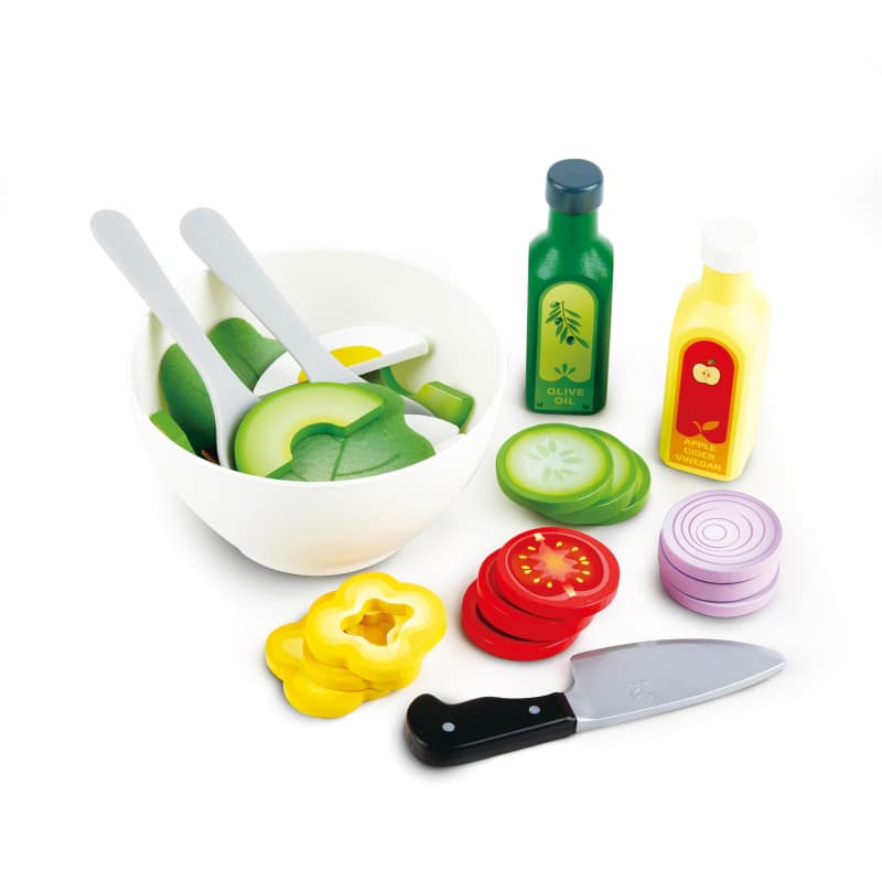 Hape Set de Salade du Potager – Jeu d’Imitation avec Ingrédients à Découper