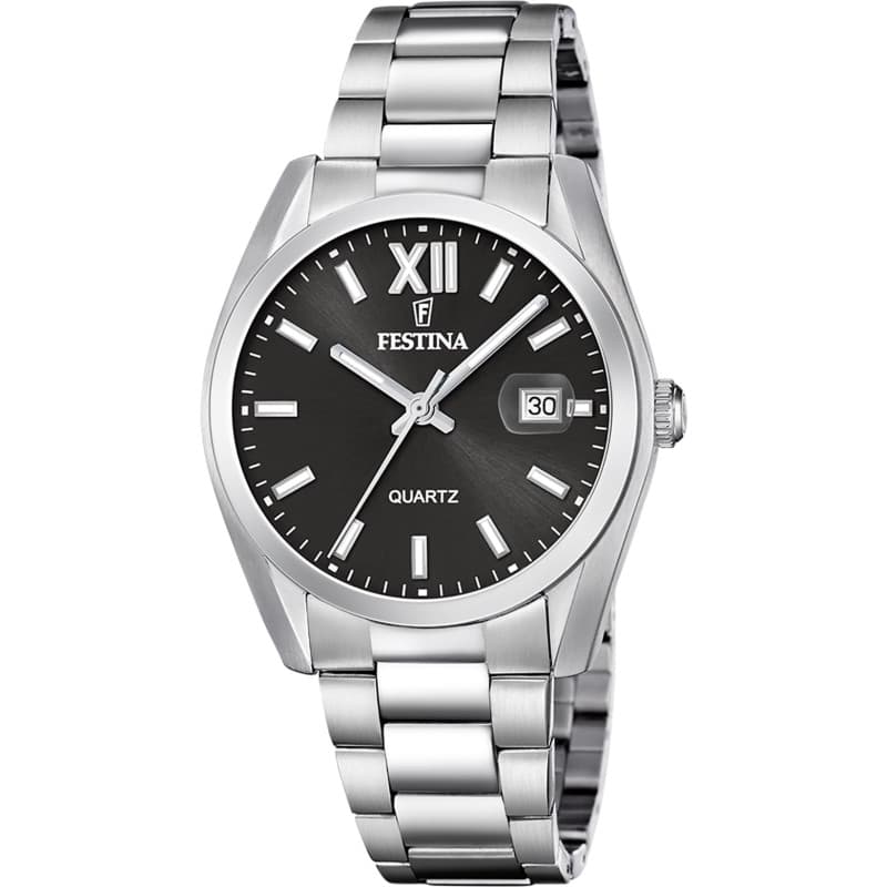 Montre Festina Homme en Acier Inoxydable Argenté avec Calendrier