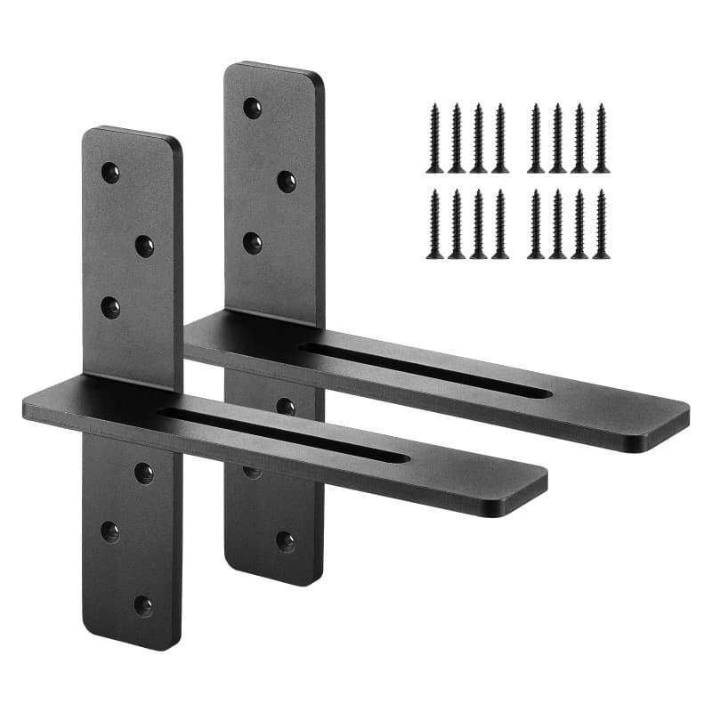 Supports d'Étagères Flottantes VEVOR en T - Lot de 2, Capacité 90 kg