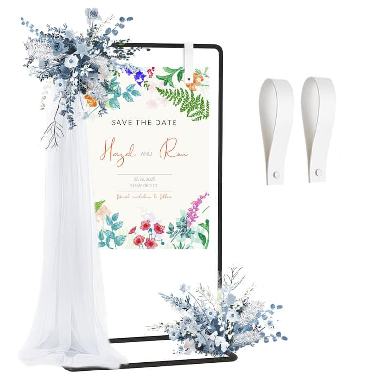 Support de Panneau de Bienvenue pour Mariage CZCPARY - Noir