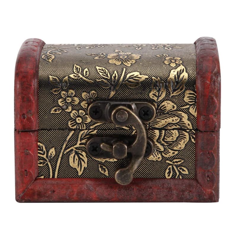 Coffre au Trésor Vintage en Bois pour Bijoux et Souvenirs
