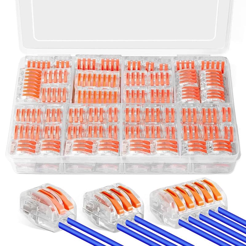 Lot de 70 bornes électriques avec levier de commande - Câbles 4 mm²