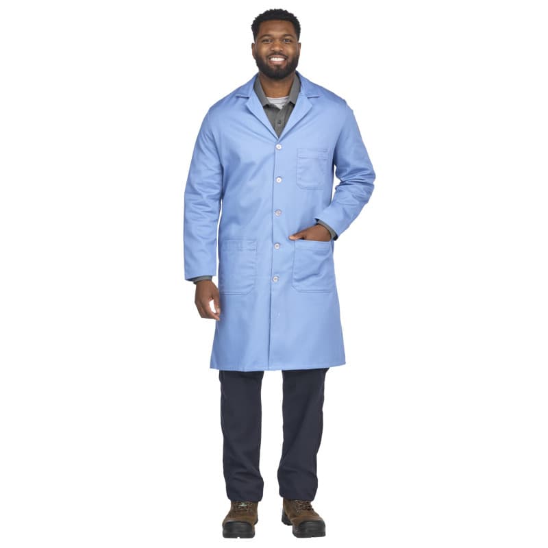 Manteau de Laboratoire Ignifuge en Coton Bulwark FR - Col Revers pour Homme