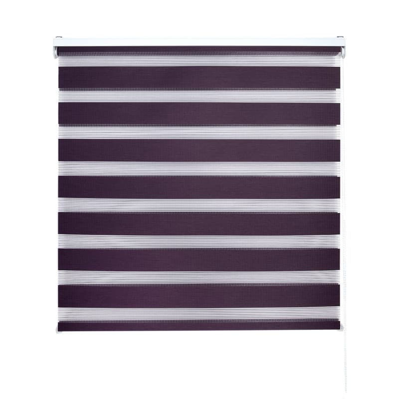 Store Enrouleur Double Couche Nuit et Jour Violet 120x180 cm