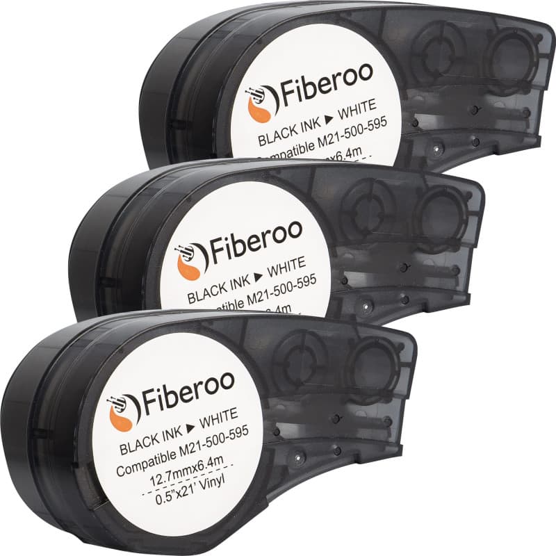 Recharge Ruban Étiquette Adhésive Vinyle FIBEROO pour BMP21 - Lot de 3