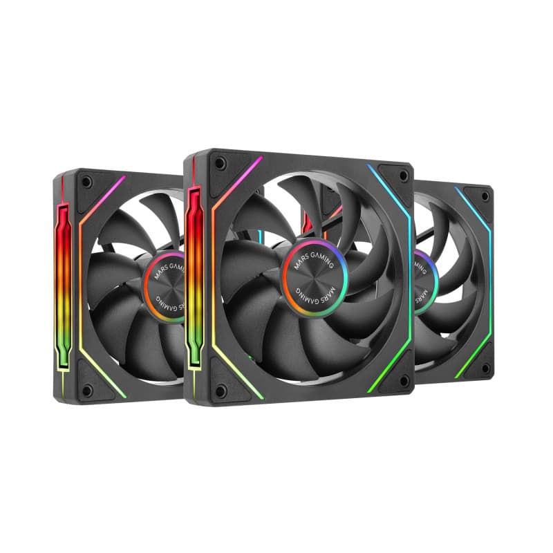 Kit de Ventilateurs ARGB Mars Gaming MF-LINKFINITY - 3x 120mm avec Éclairage Infinity Mirror