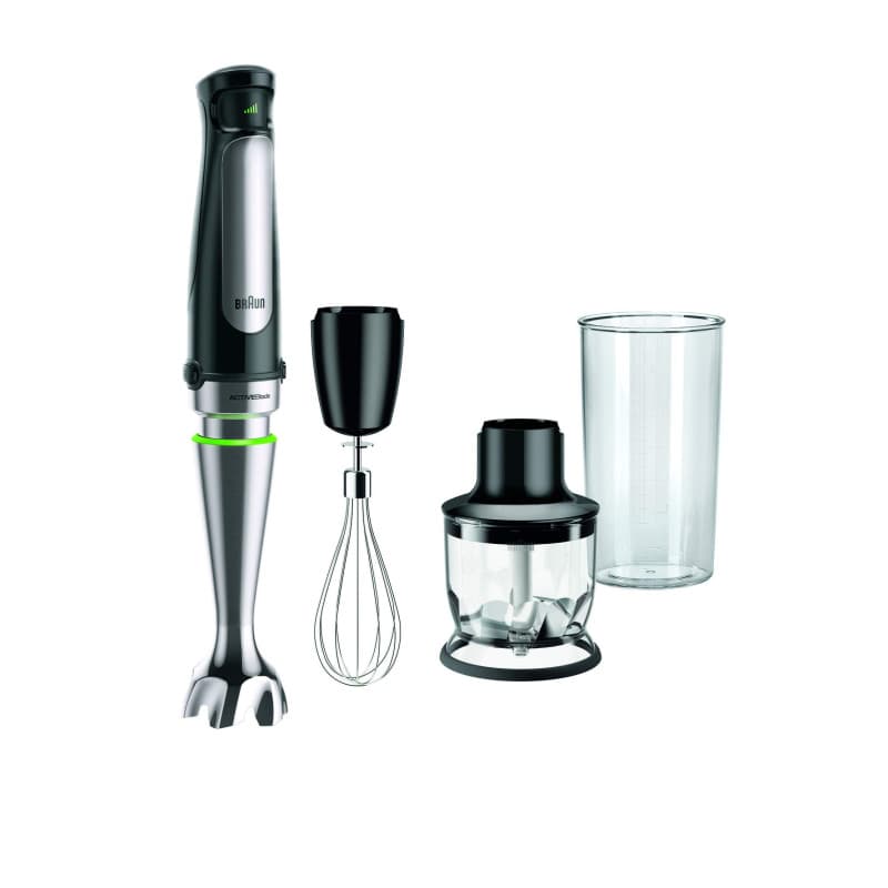 Mixeur Plongeant Braun MultiQuick 7 avec Mini-Hachoir et Fouet - 1000W Noir