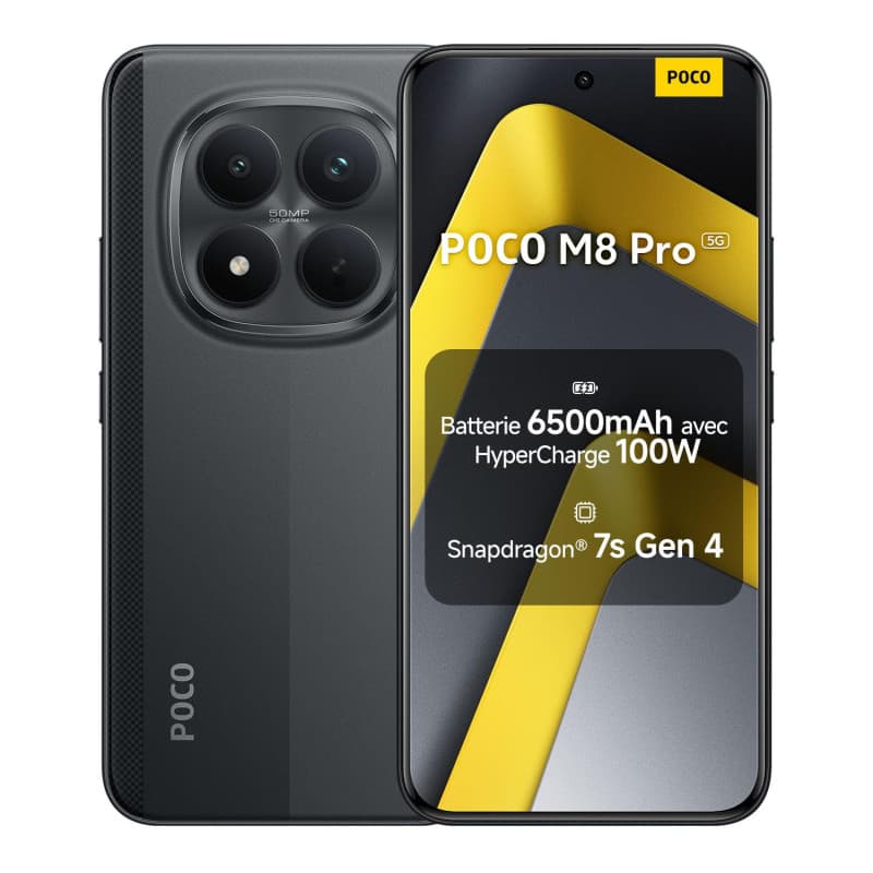 Xiaomi POCO M8 Pro - Smartphone 8 Go RAM, 256 Go Stockage, Écran AMOLED 6,83"