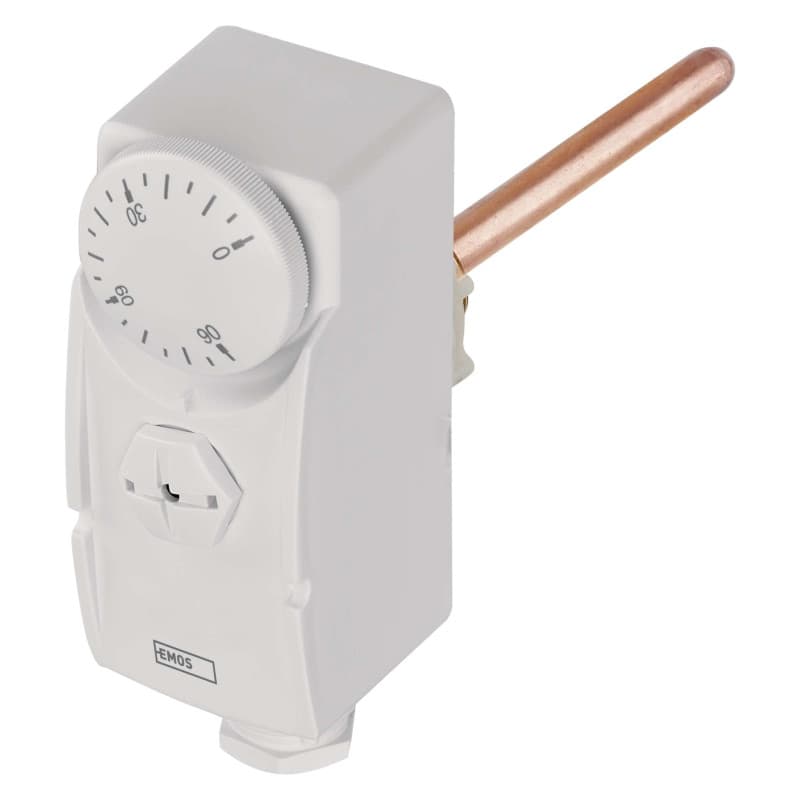 Thermostat Mécanique EMOS avec Fourreau - Contrôle Précis de Température 0-90°C