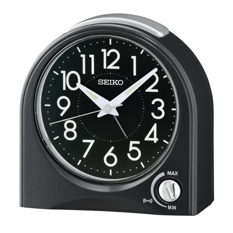 Horloge Murale Carrée Seiko Noir avec Affichage Multiple