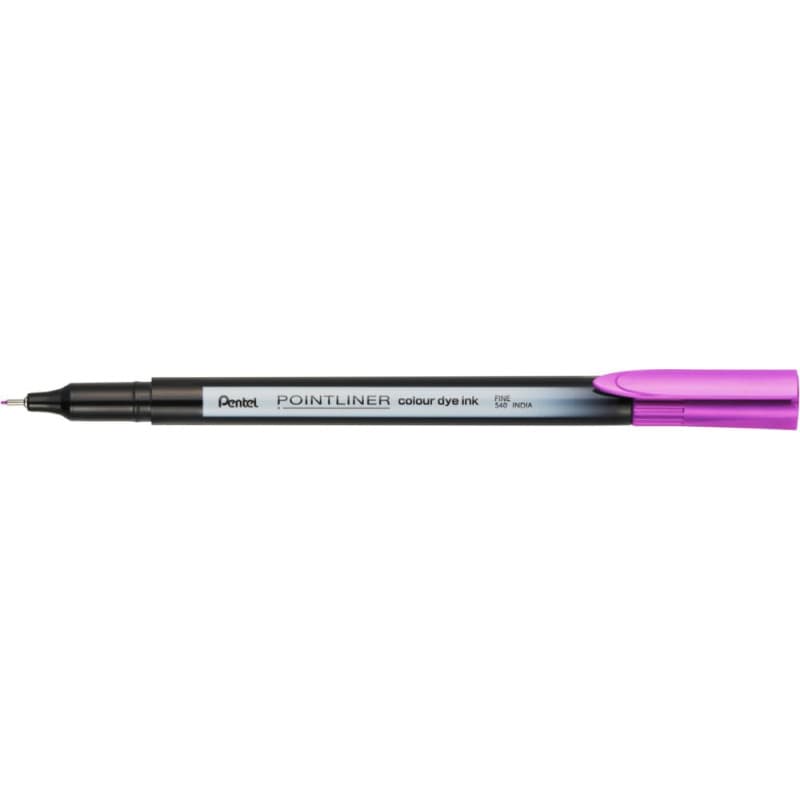 Lot de 12 feutres Pentel Pointliner S40 à pointe fine - Encre fuchsia 0,4 mm