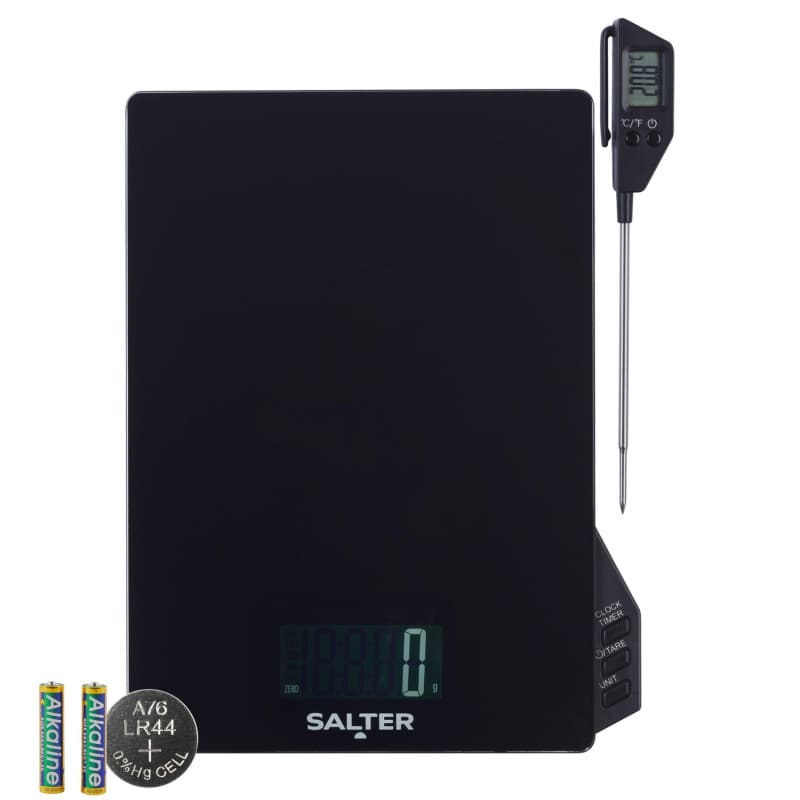 Ensemble Salter : Thermomètre et Balance de Cuisine avec Minuterie
