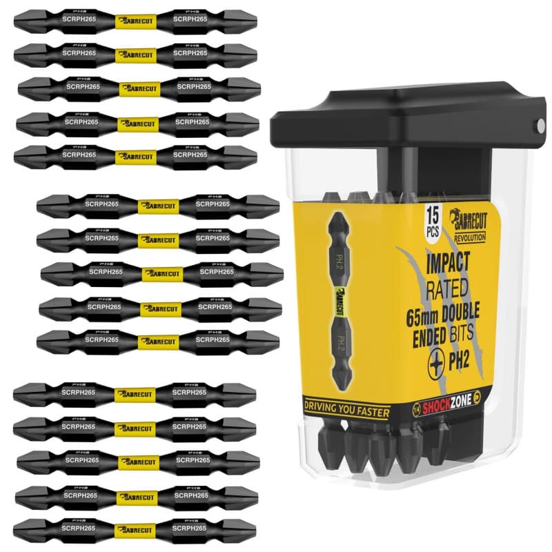 Set de 15 embouts de tournevis à percussion SabreCut 65 mm PZ2