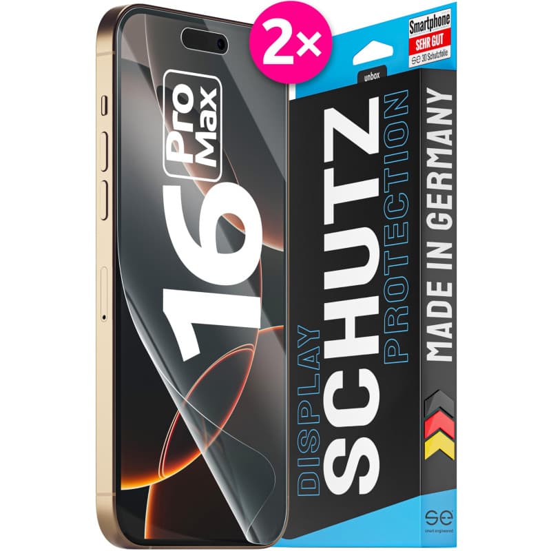 Film de Protection 3D Transparent pour iPhone 16 Pro Max - 2X Auto-réparateur