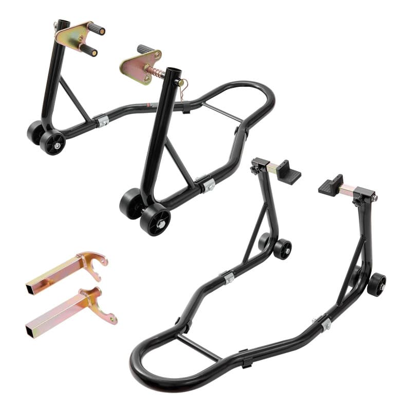 Béquille de Moto Avant et Arrière VEVOR - Support Réglable en Acier