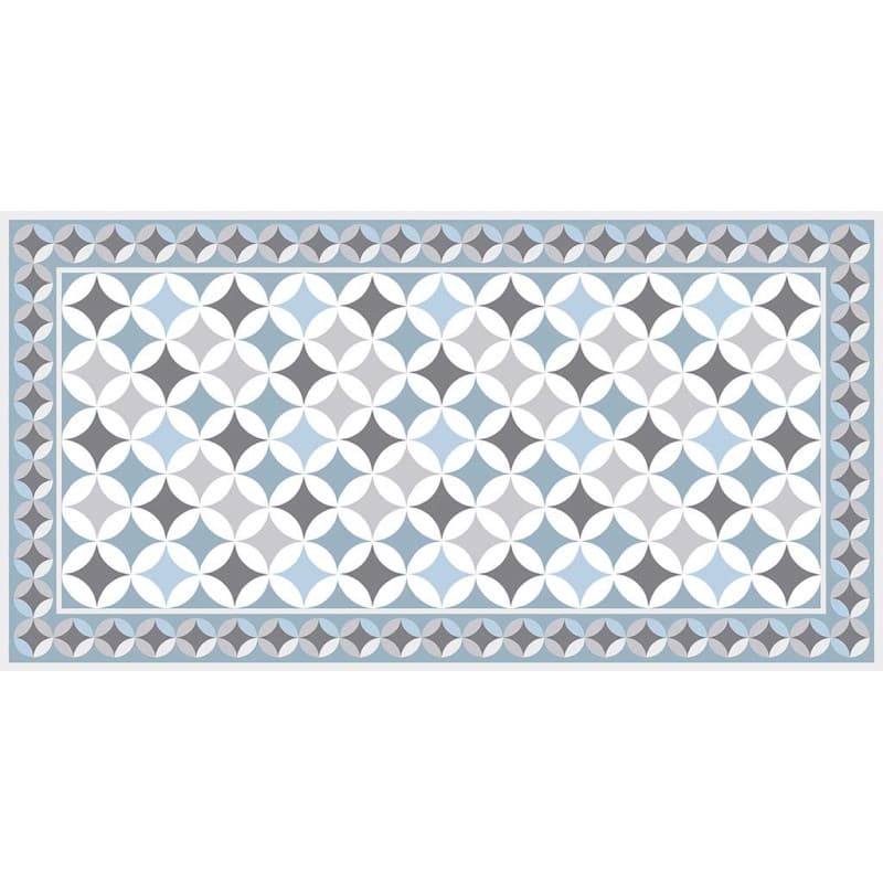 Tapis en Vinyle Multicolore Vilber Trevi - 52 x 100 cm, Antidérapant et Facile à Nettoyer