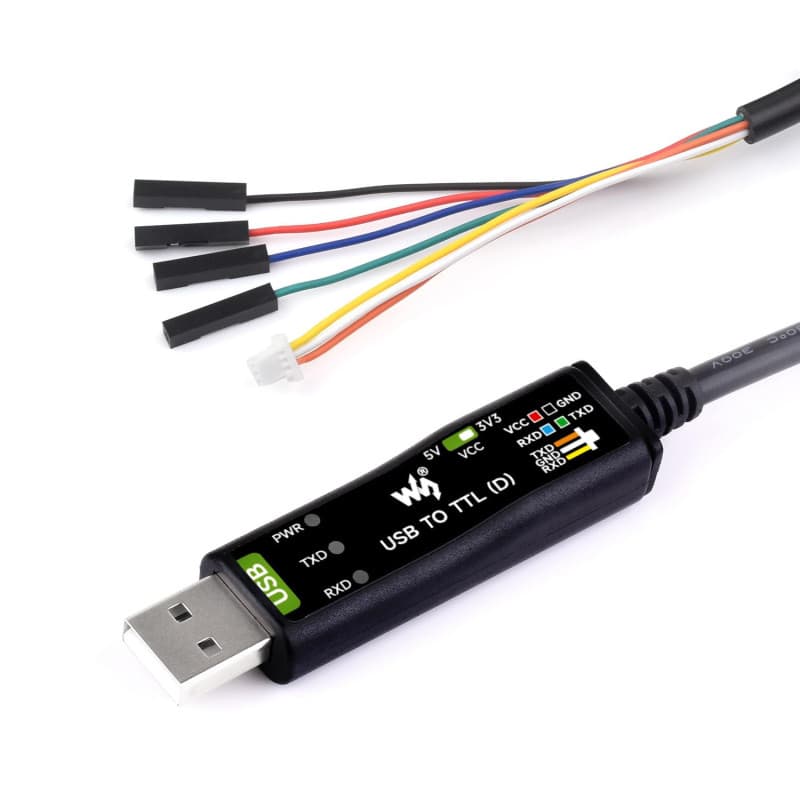 Câble USB à TTL Waveshare pour Raspberry Pi 5 - FT232RNL, Multi Protection