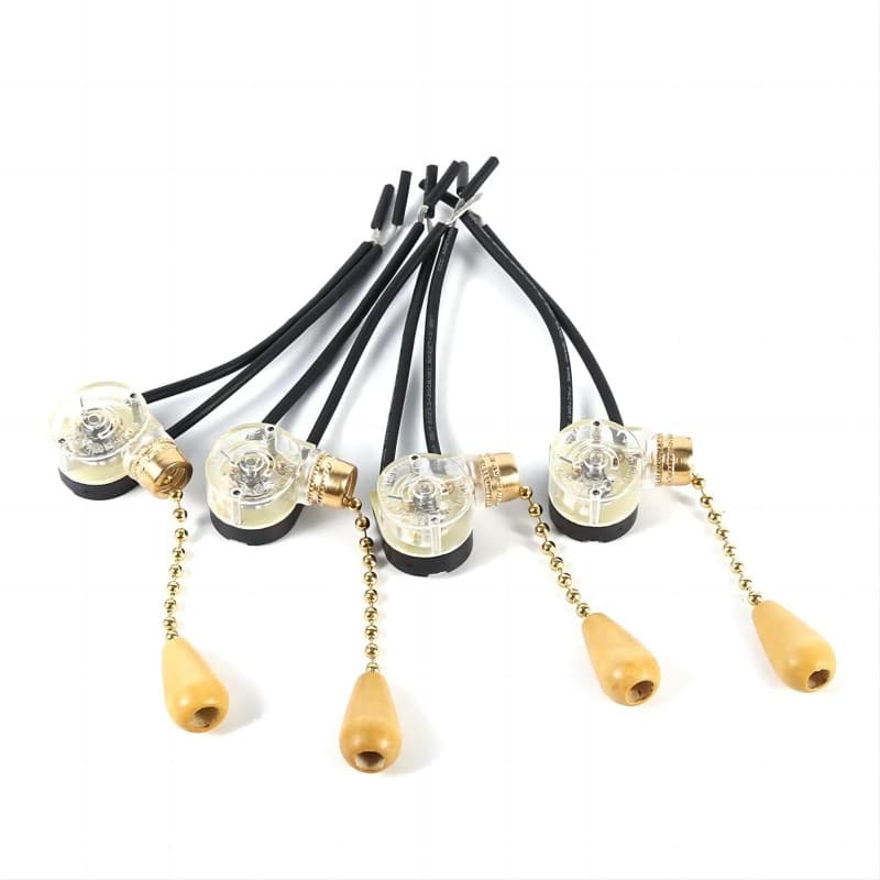 VIFERR Lot de 4 Interrupteurs à Tirette Universels pour Ventilateurs de Plafond