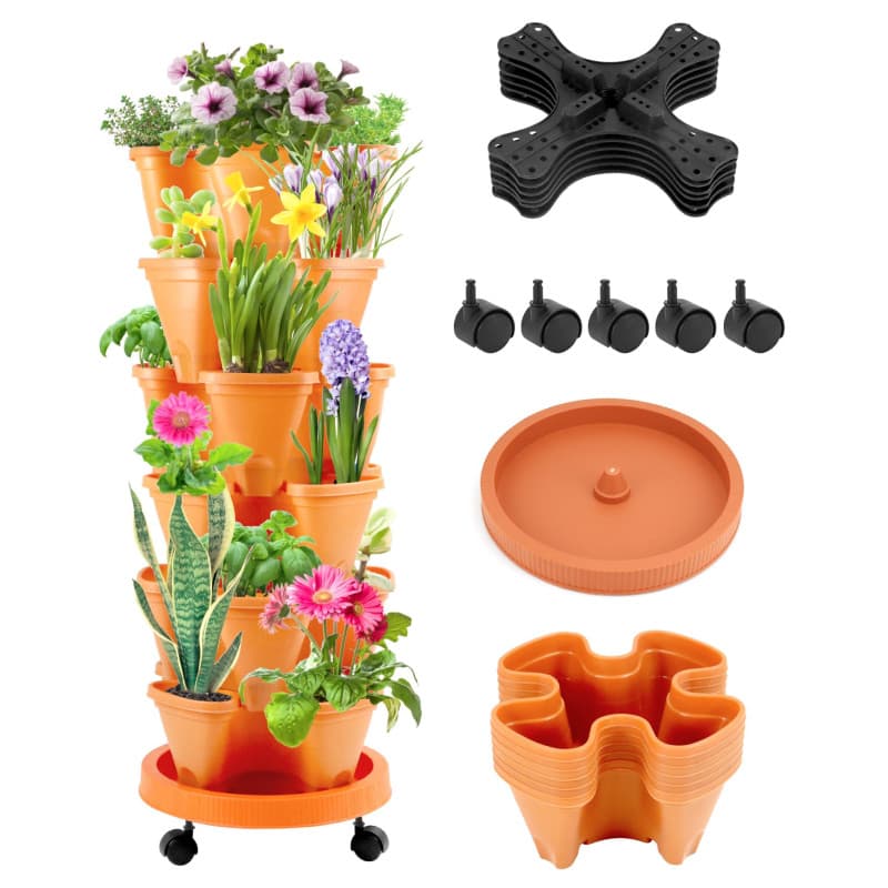Jardinière Verticale QWORK à 6 Niveaux pour Fleurs et Légumes