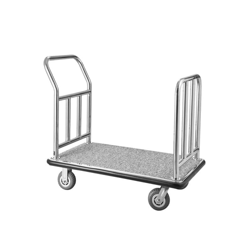 Chariot à Bagages VEVOR pour Hôtels - Capacité 340 kg avec Moquette Grise