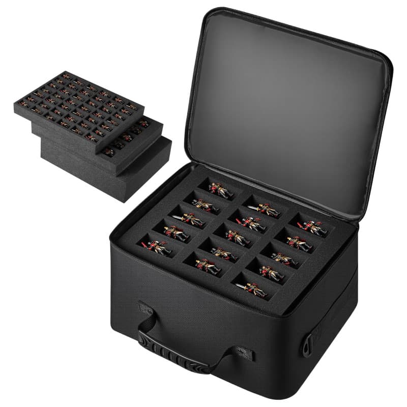 Sac de Rangement VEVOR pour Figurines Miniatures - 57 Emplacements, Grande Capacité