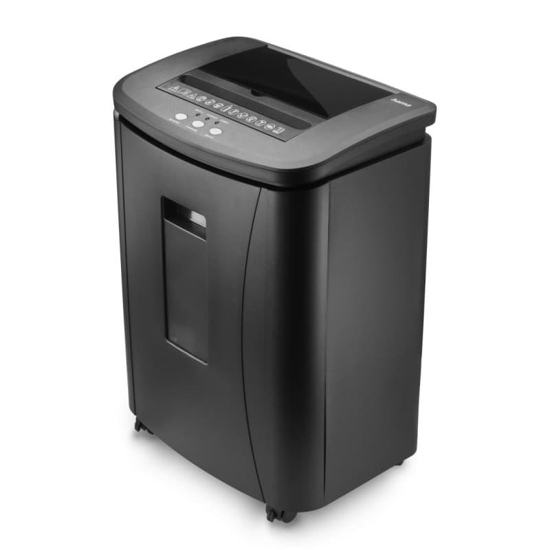 Broyeur de Documents Hama - Déchiqueteuse Sécurisée 120 Feuilles, Corbeille 25L, Noir