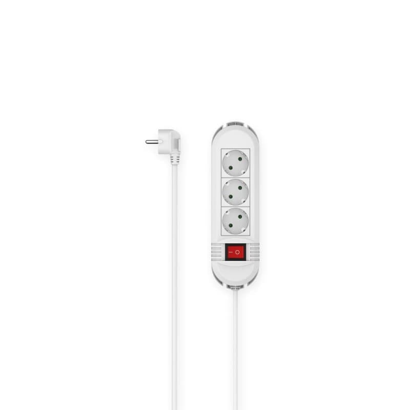 Multiprise Hama 3 Prises avec Interrupteur et Accroches Murales - 16A - 3680W