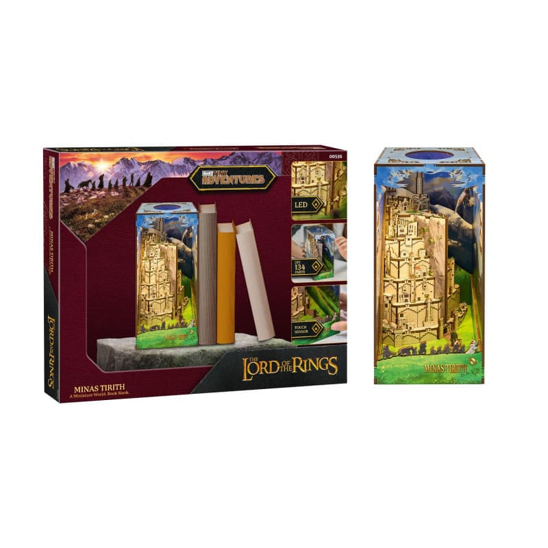 Serre-Livres Le Seigneur des Anneaux - Diorama 3D en Bois avec LED